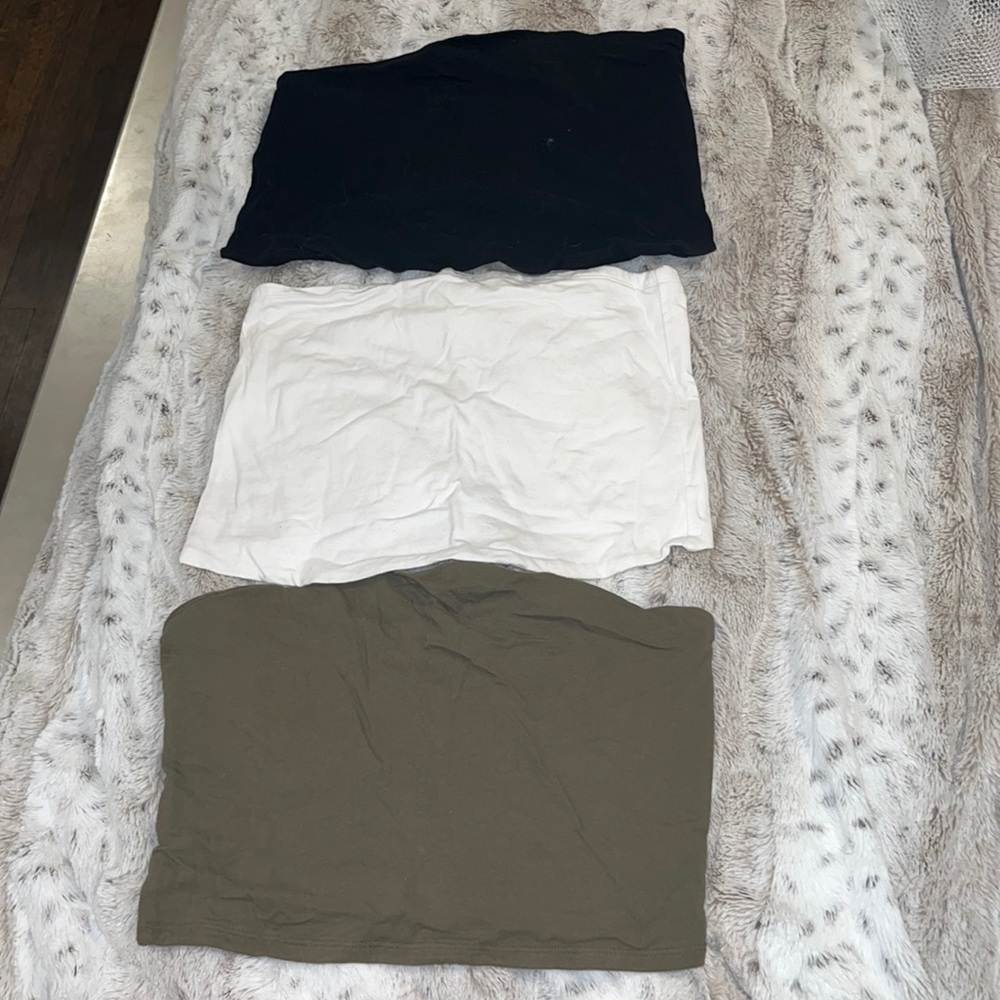 crop strapless tops